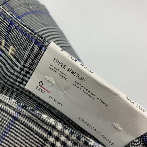 American Eagle Skirt Plaid Hi-Rise Mini Super Stretch NWT - Picture 7 of 8